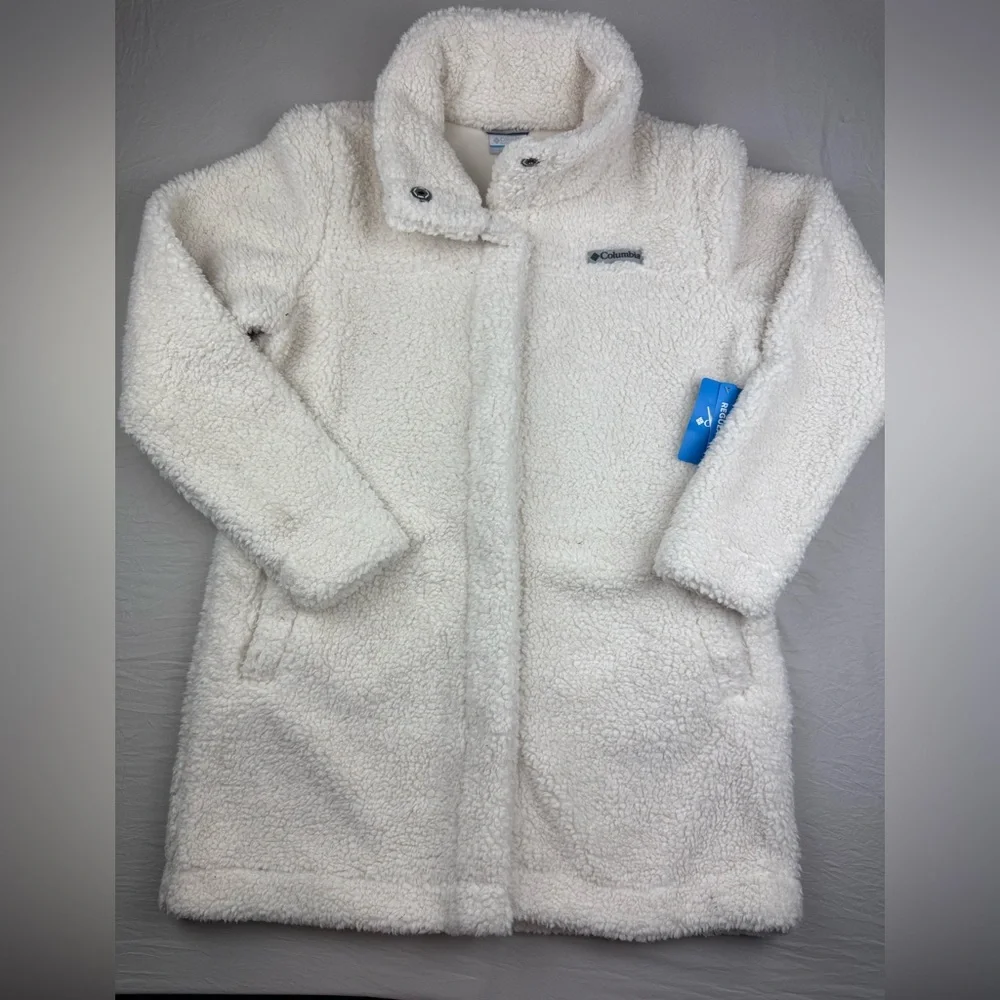 Columbia Cream Sherpa long fleece Jacket NEW size XL - Picture 1 of 5